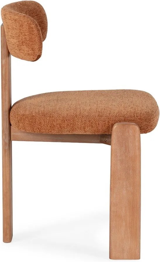 Sedie da pranzo in set color mattone in imbottito 2 pz Nadia – MOME