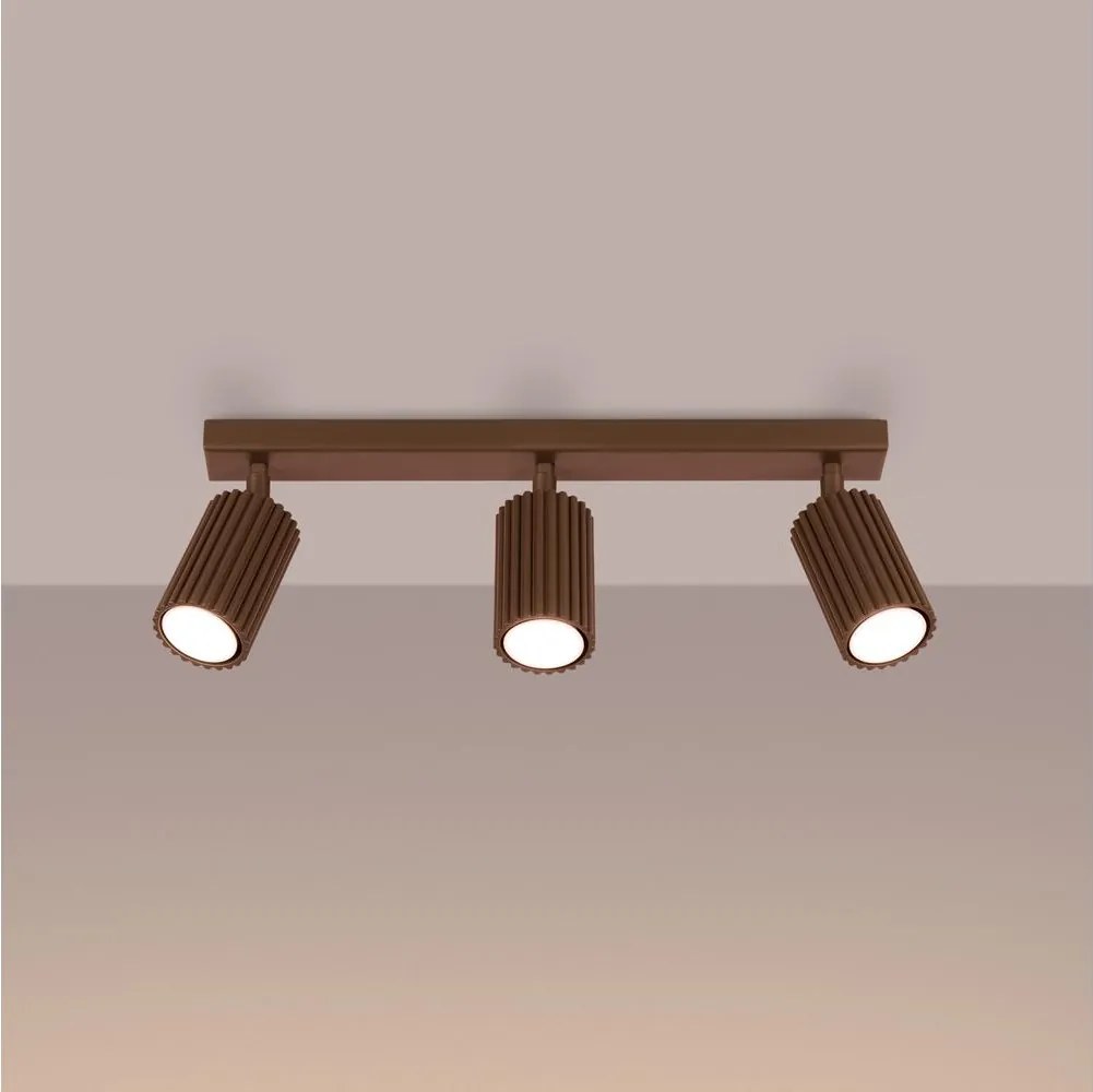 Brilagi - Faretto LED CRESTO 3xGU10/10W/230V marrone
