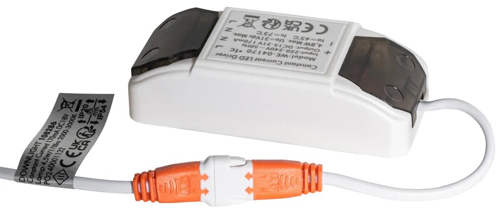 Set di 6 Faretti da Incasso Moderni Bianchi 8,2 cm Incl. LED IP54 Ultra Sottili - Pupil