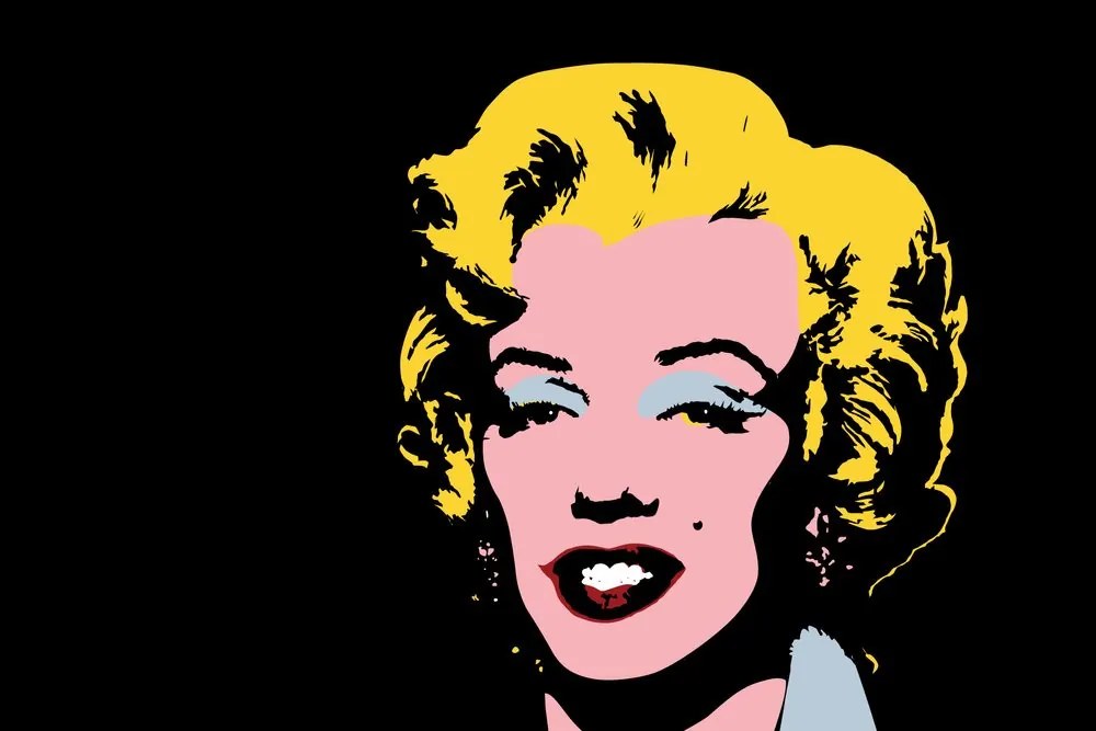 Carta da parati – Pop art Marilyn Monroe su sfondo nero