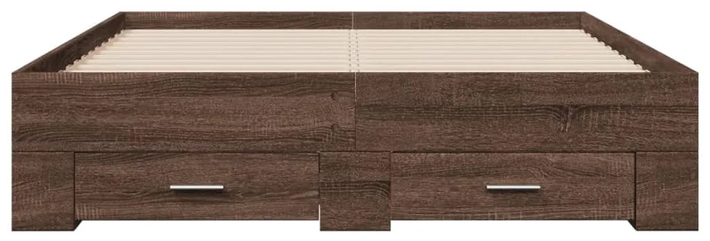 Giroletto cassetti rovere marrone 135x190 cm legno multistrato