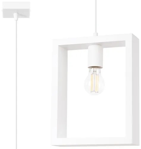 Sollux SL.1312 - Lampadario a sospensione con filo ARIES 1xE27/15W/230V faggio/bianco