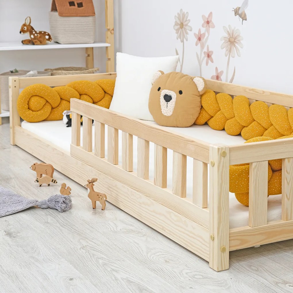 Letto basso per bambini Montessori Meadow - naturale - 200x120 cm