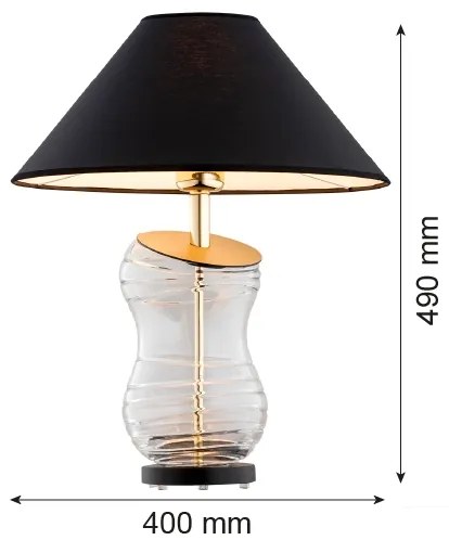 Argon 8037 - Lampada da tavolo VENETO 1xE27/15W/230V nero/ottone