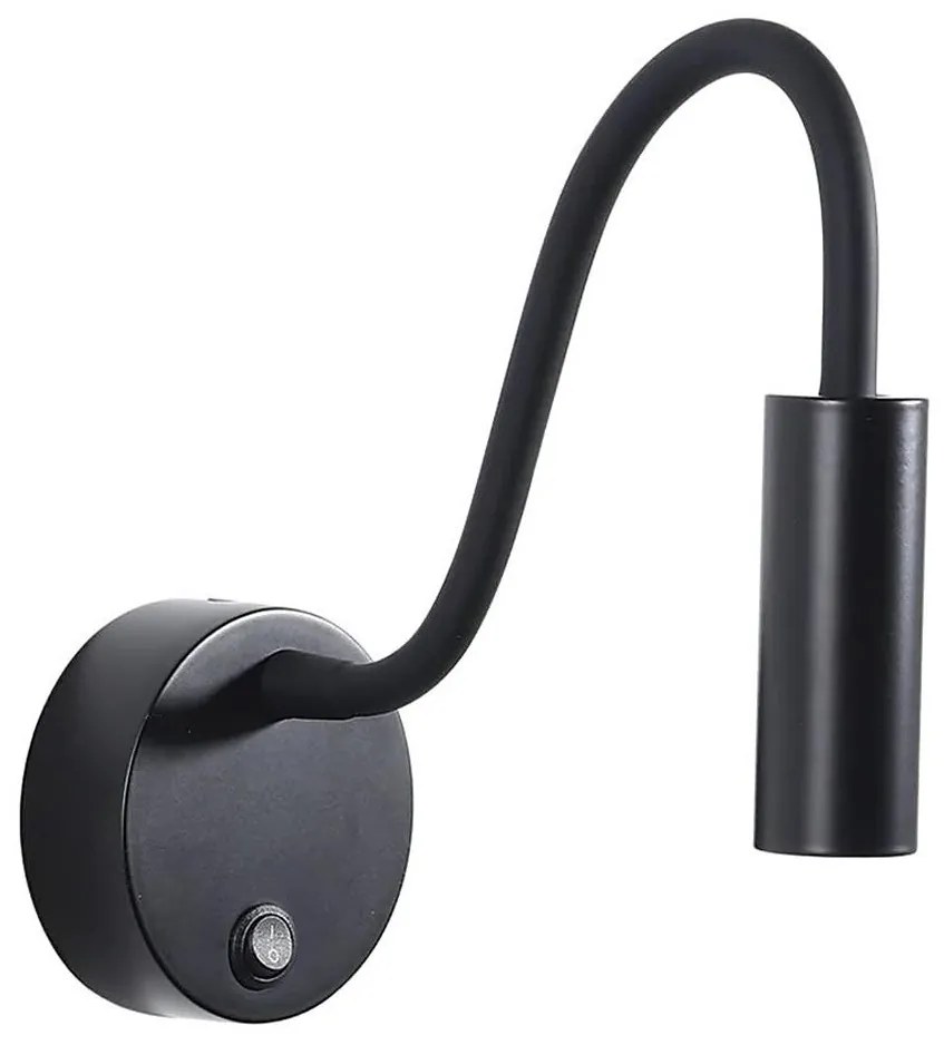 Zambelis 22049 - Lampada LED flessibile 3W 230V CRI90 nera