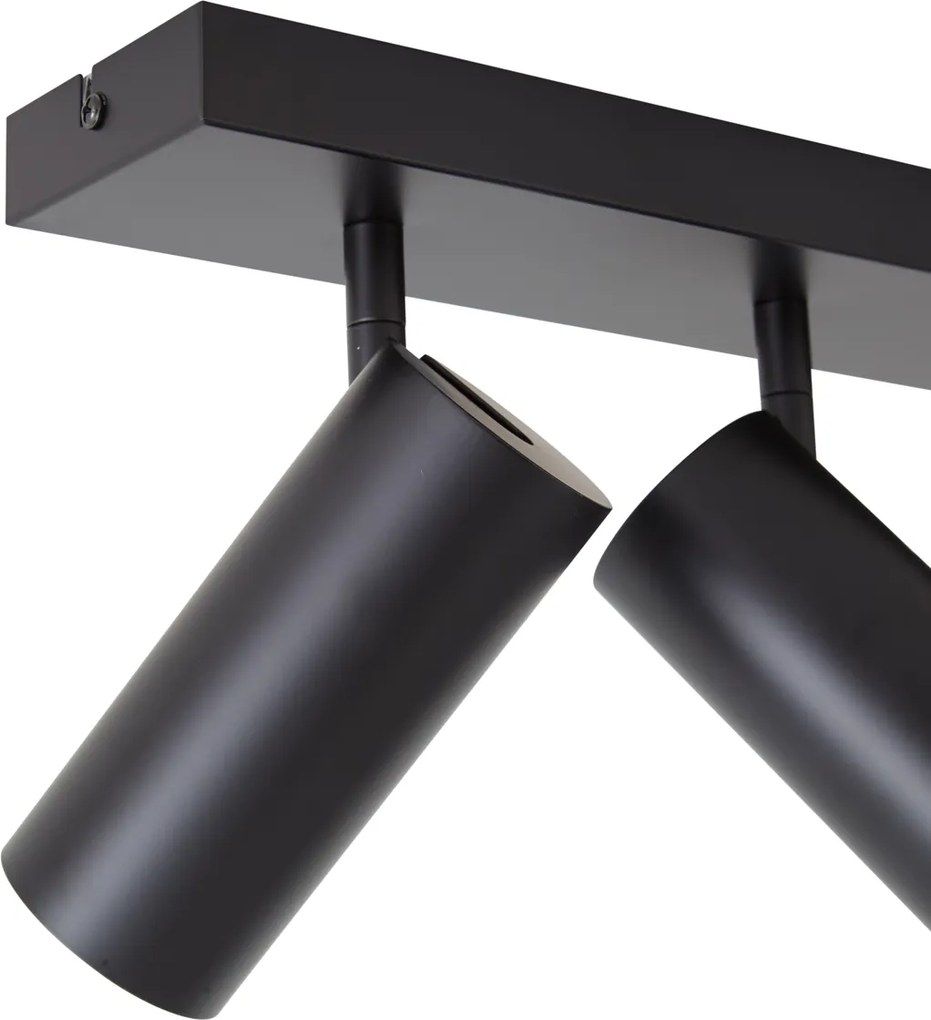 Faretto da soffitto moderno nero a 2 luci orientabili - Renna