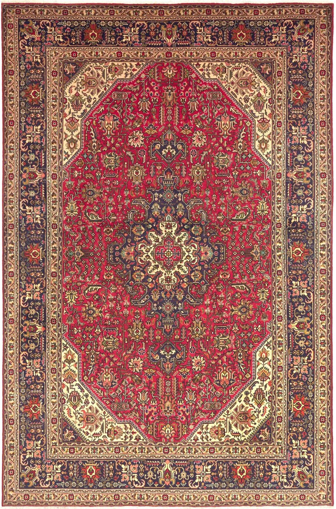 Tabriz Tappeto persiano 300x200 Blu (Iran) Annodato A Mano