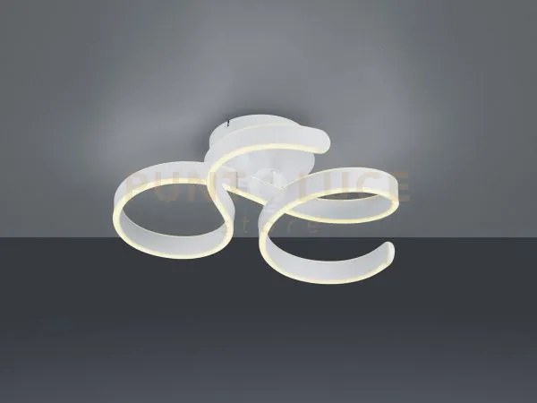 Francis plafoniera led 40w 4650lm, 3000k vortici bianca con regolaz...
