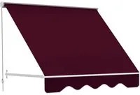 EASYCOMFORT Tenda da Sole a Caduta con Rullo Avvolgibile e Angolazione Regolabile 0-120, 18070cm, Rosso