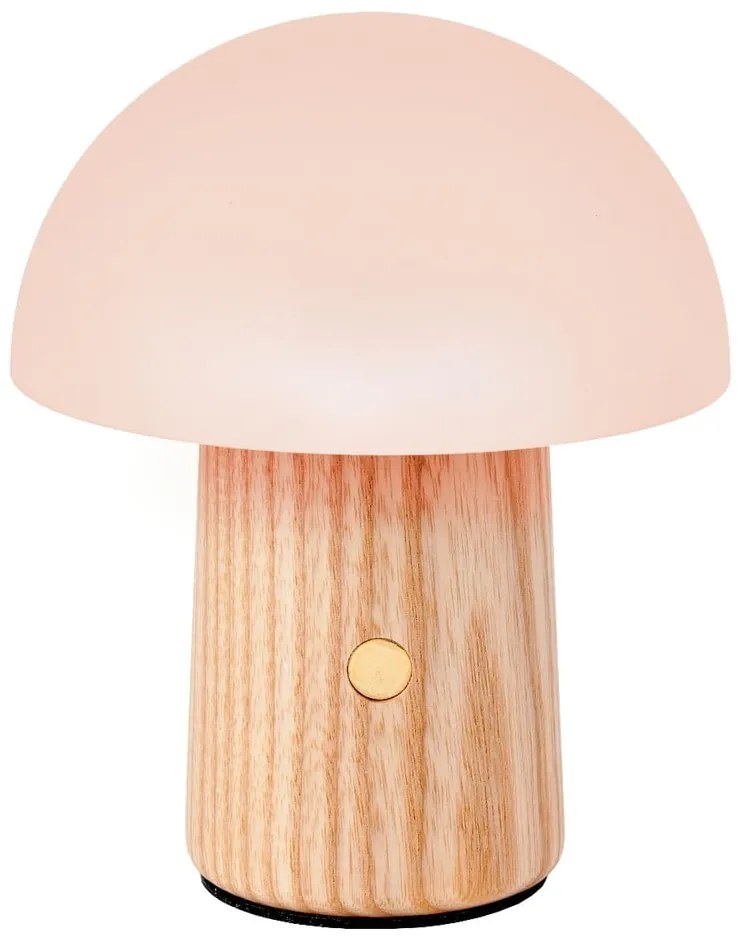 Lampada da tavolo dimmerabile in colore naturale con paralume in vetro (altezza 13 cm) Alice - Gingko