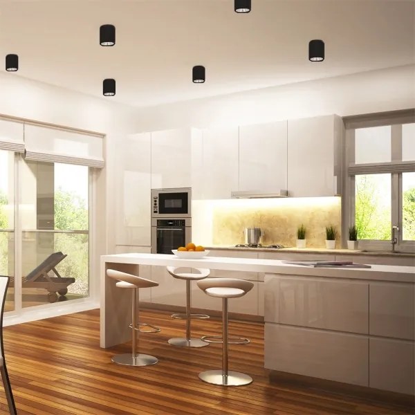 Faretto LED RGBW dimmerabile JUPITER 1xE27/6,5W/230V Ø 13 cm nero