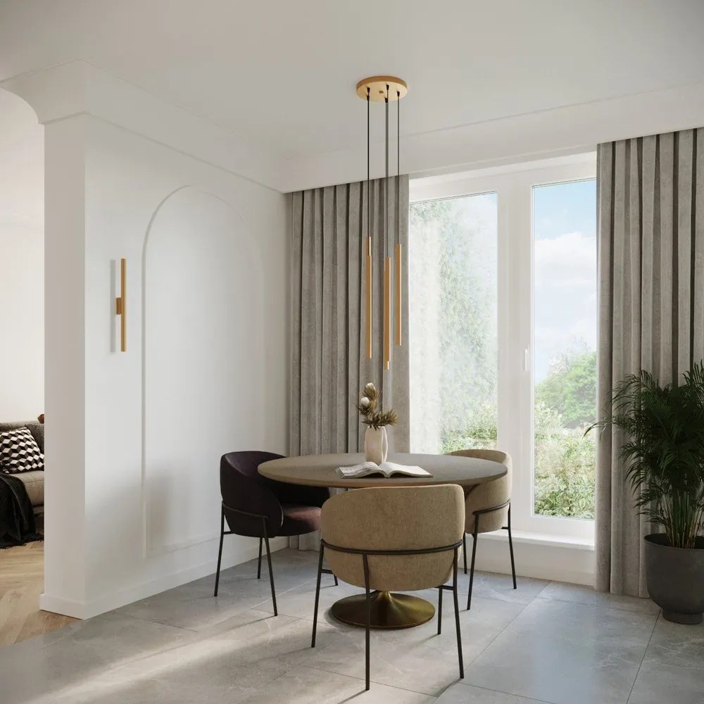 Lampada da parete dorata ø 2,5 cm Fideus – Sollux