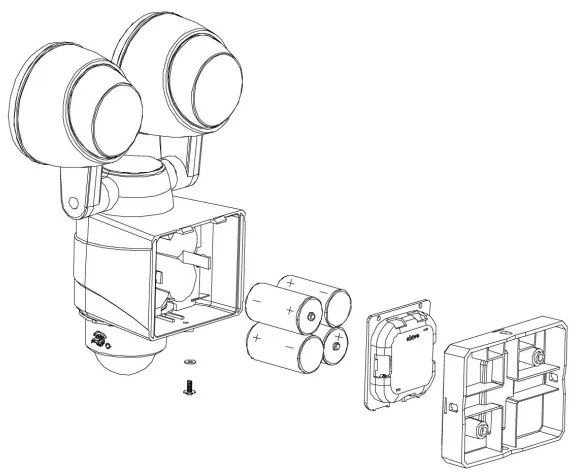 Eglo 98194 - Lampada da esterno LED con sensore CASABAS 2xLED/4W/4xLR14 IP44