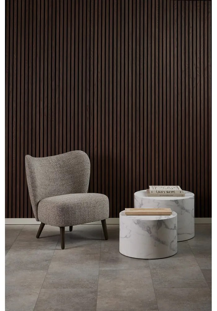 Poltrona beige in tessuto bouclé Elmont - Actona