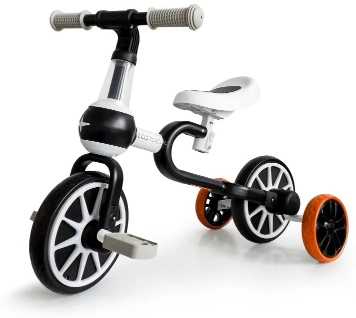 Bicicletta per bambini nera Ecotoys 4in1