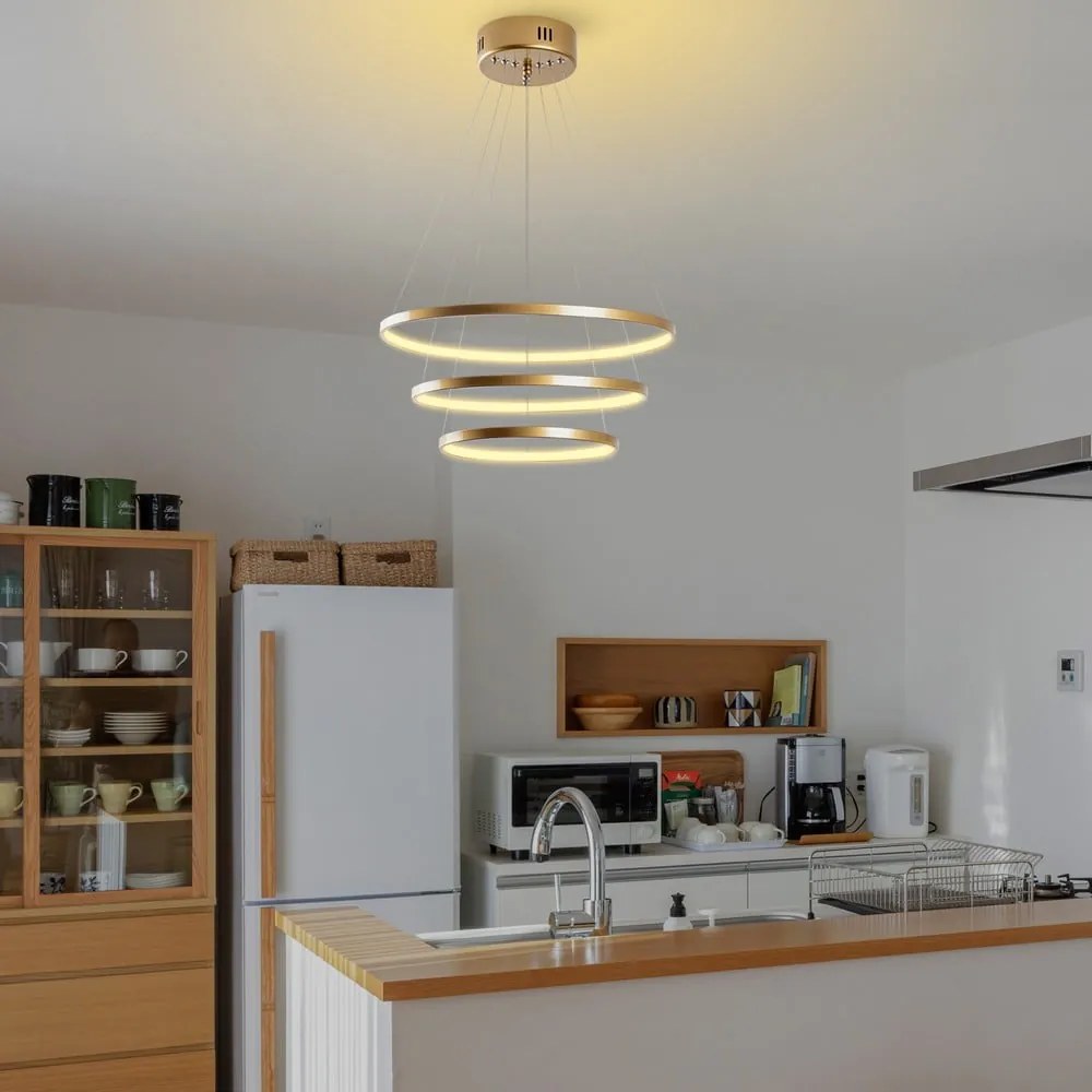 Lampada a sospensione LED in oro ø 50 cm Simit - Opviq lights