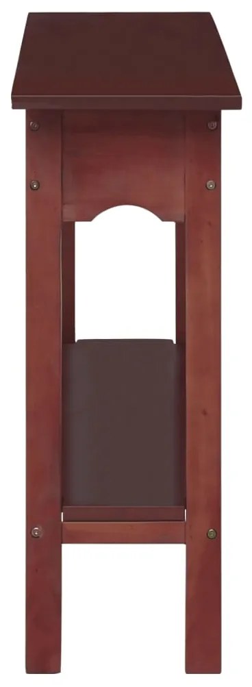 Tavolo consolle marrone 110x30x75cm in legno massello di mogano