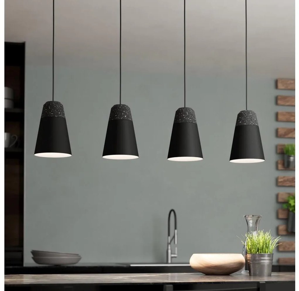Eglo 99545 - Lampadario su corda CANTERRAS 4xE27/40W/230V