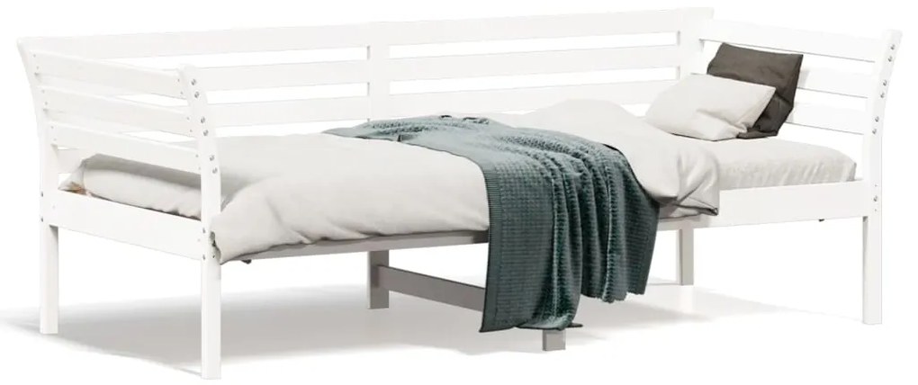 Dormeuse Senza Materasso Bianca 90x190 Cm Legno Massello Pino /
