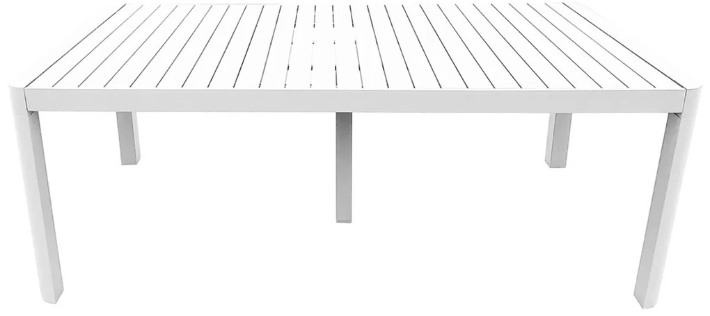 Tavolo da giardino allungabile 200 320x100x73 cm Newcastle - bianco