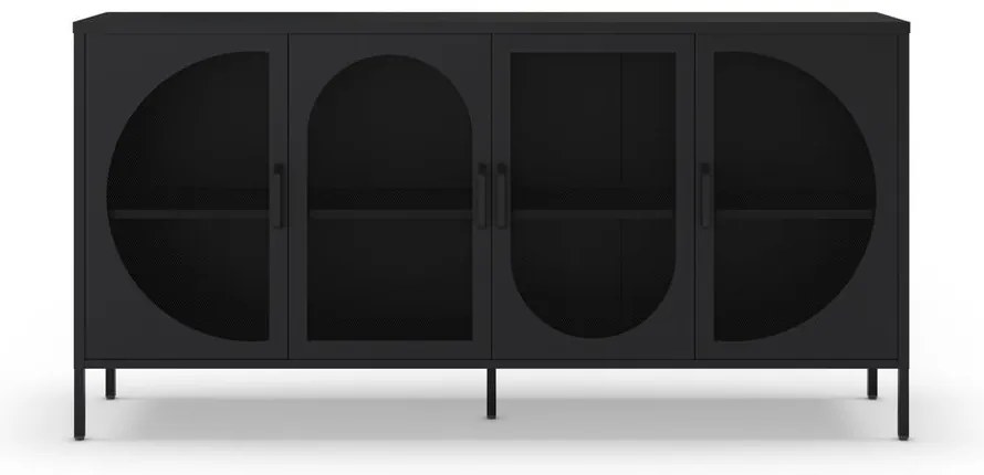 Cassettiera nera 160x90 cm Tayra - Marckeric