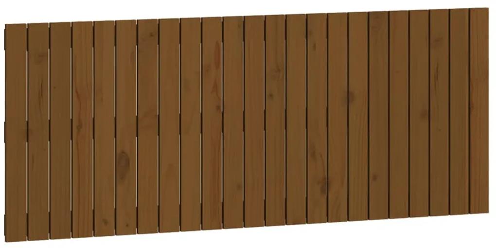 Testiera da parete miele 147x3x60 cm in legno massello di pino