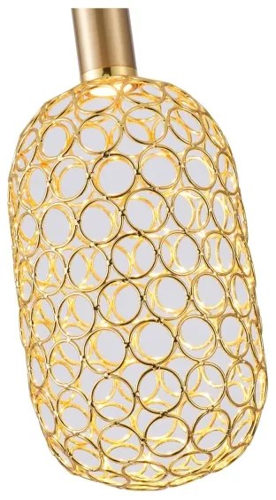 Lampadario LED a sospensione con filo PERFORATO LED/6,3W/230V 3000K oro diametro 13 cm