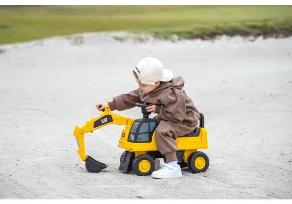 Bici a spinta scavatore CAT 2xAA giallo/nero