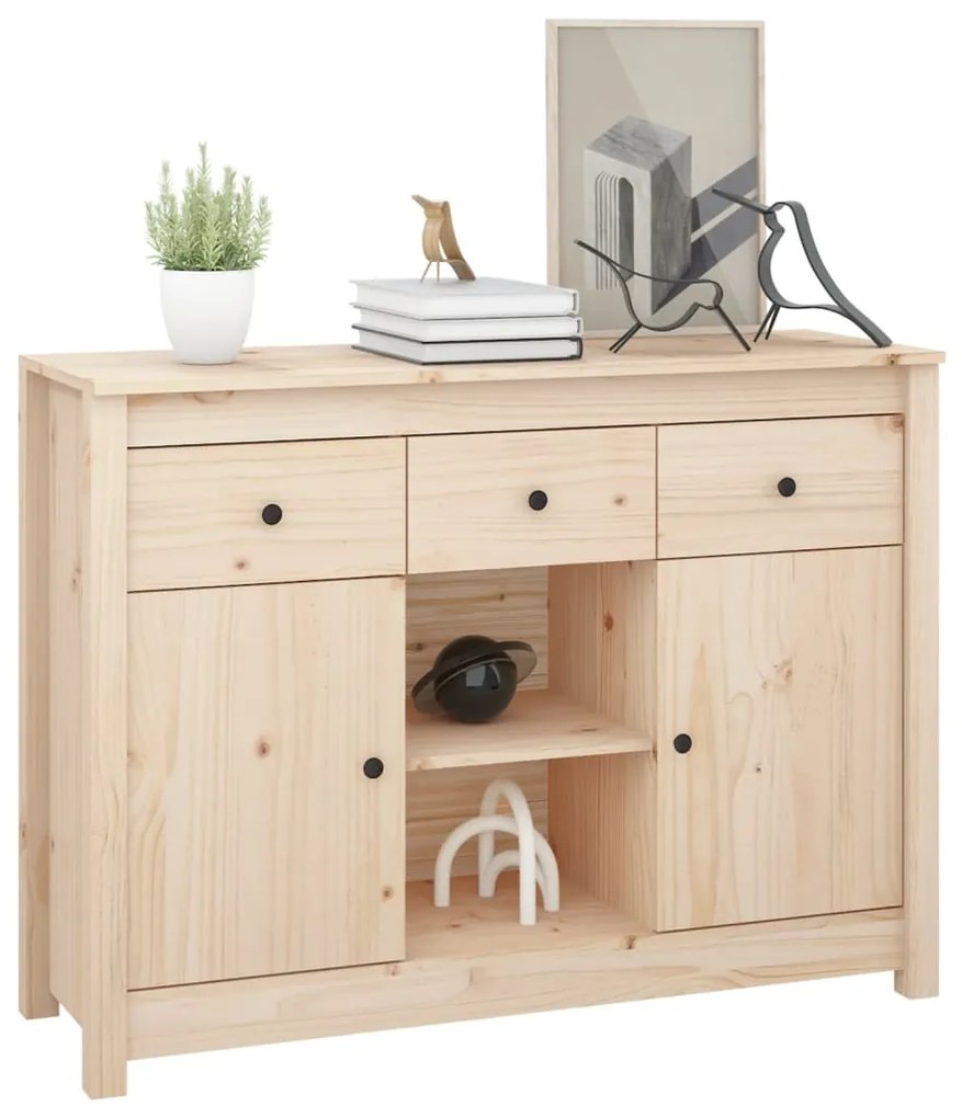 Credenza 100x35x74,5 cm in legno massello di pino