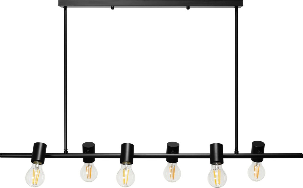 Lampada Da Soffitto Pensile Industrial Nero APP480-6CP