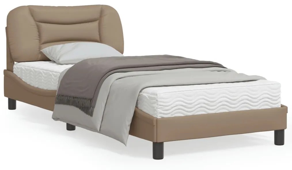 Giroletto con luci led cappuccino 90x200 cm in similpelle