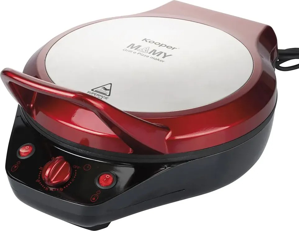 Piano Cottura Multifunzione Duadine 3 in 1 Antiaderente 1200W Kooper Italì Pizza Maker...