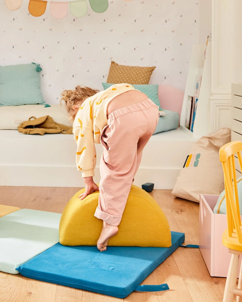 Kave Home - Materassino per bambini Agapita in cotone organico (GOTS) multicolor 60 x 160 cm