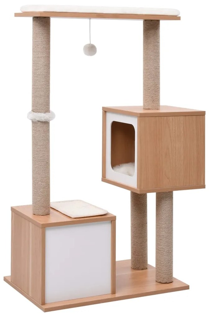 Albero per gatti con tappeto tiragraffi in sisal 104 cm