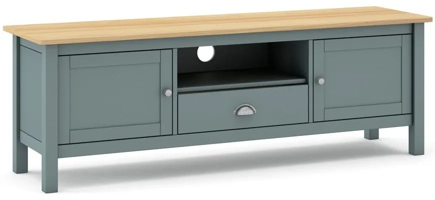 Mobile TV verde polveroso in pino massiccio 158x53x40 cm Misti – Marckeric