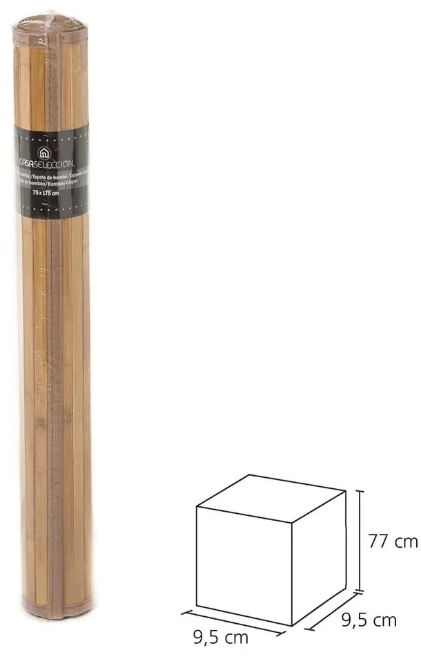 Tappeto in bambù marrone scuro 75x175 cm - Casa Selección