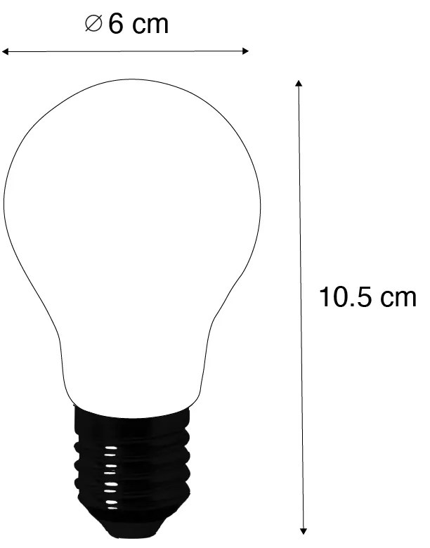 Set di 5 Lampadine LED E27 A60 trasparente 4.9W 1055 lm 2700K