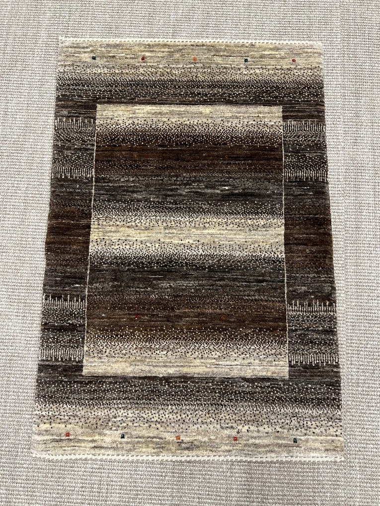 Loribaft Tappeto 90x60 Beige (Iran) Annodato A Mano