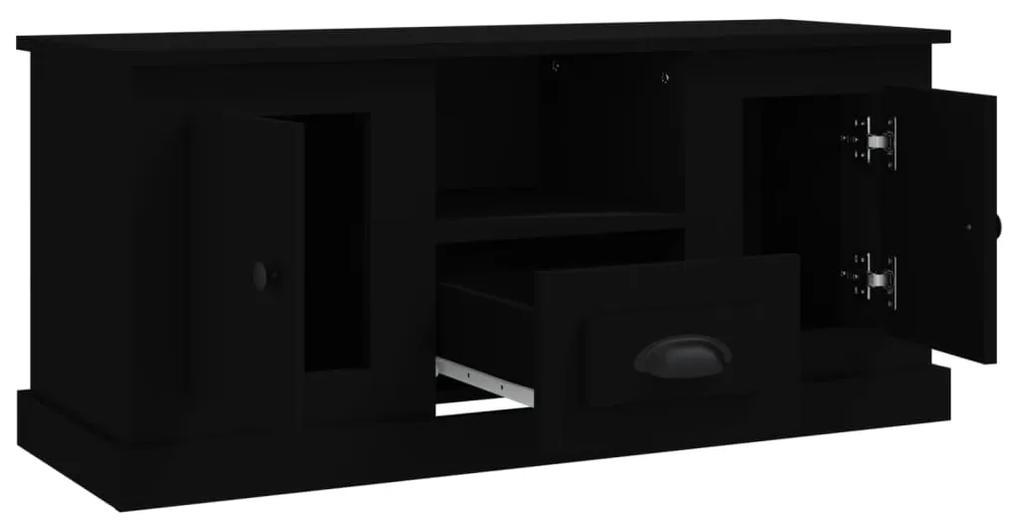Mobile Porta TV Nero 100x35,5x45 cm in Legno Multistrato