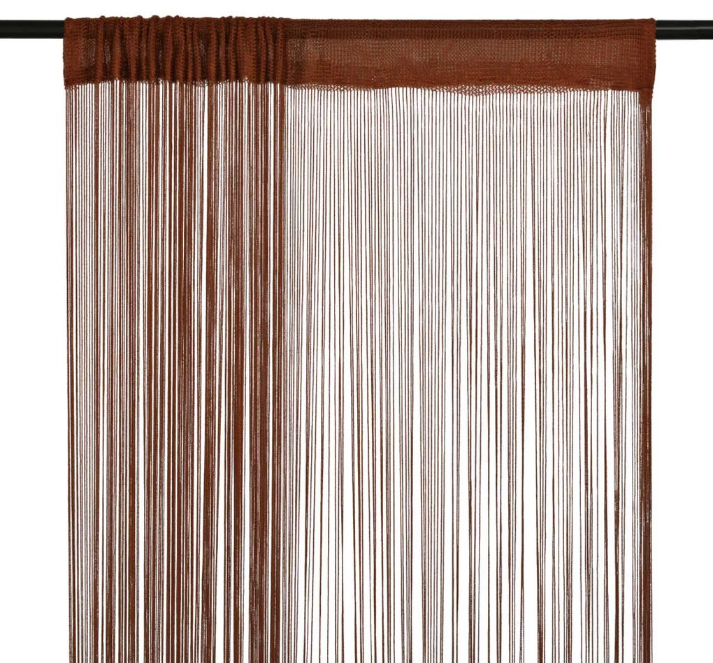 2 Pz Tende A Fili 140x250 Cm Marroni /