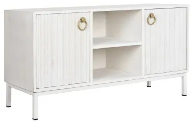 Mobile TV DKD Home Decor Dorato Metallo Bianco Legno di mango 120 x 40 x 60 cm