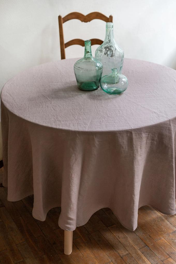 Tovaglia rotonda in lino - Round 79"/200 cm Dusty Lavender