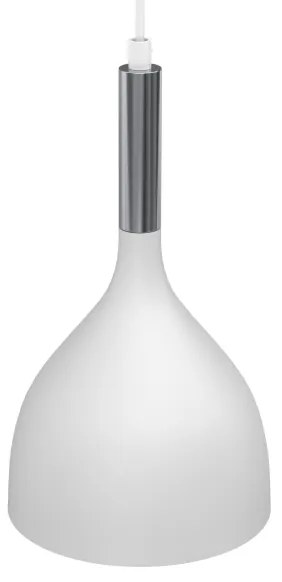 Lampadario a sospensione con filo NOAK 2xE27/15W/230V bianco/cromo