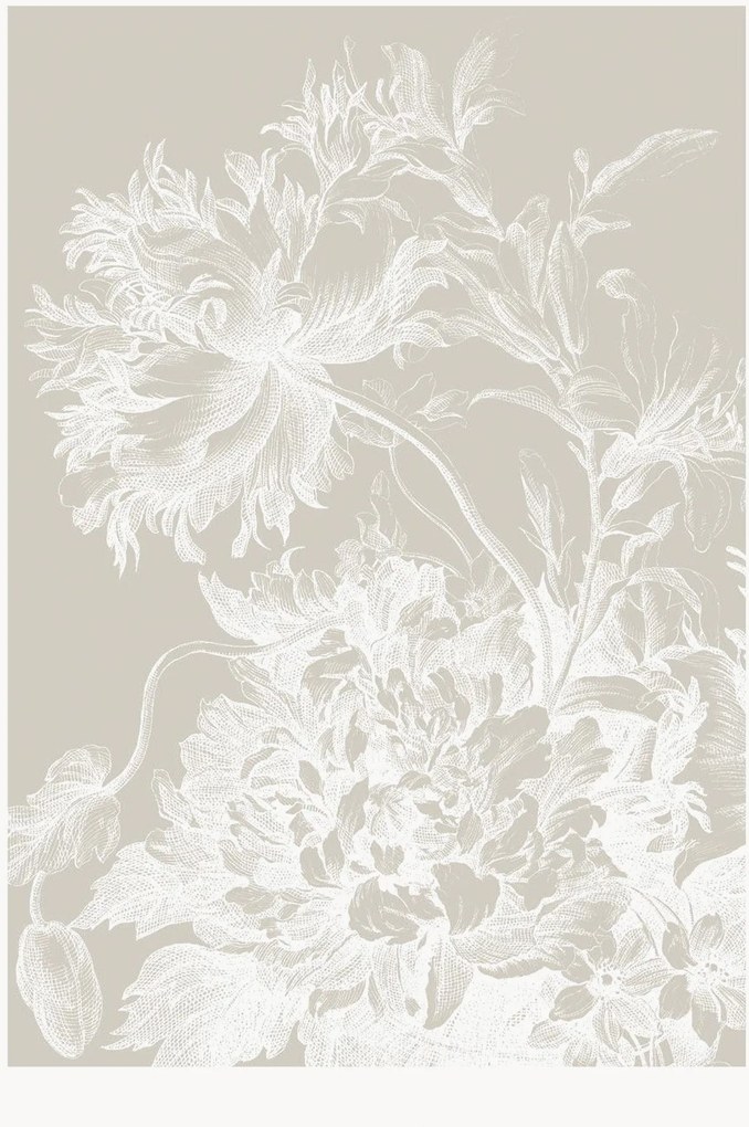 Carta da parati Engraved Flowers