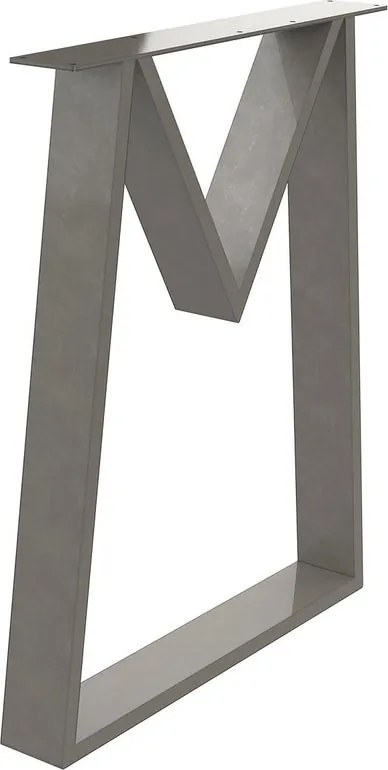Gamba per mobili STEELMI Wine trapezoidale in acciaio trasparente lucido L 60 x P 8 x H 71 cm
