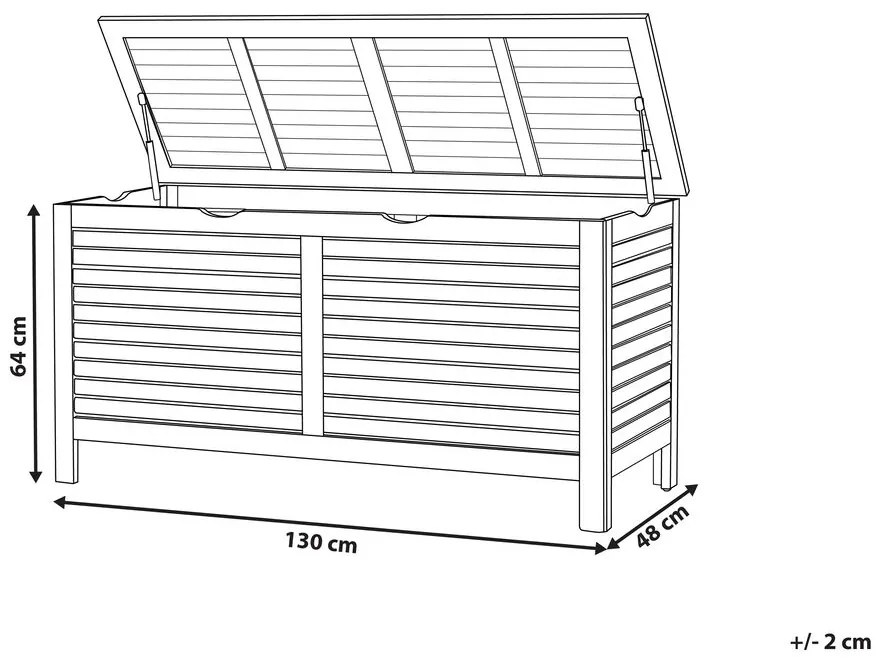 Cesta da giardino legno acacia chiaro 130 x 64 cm RIVIERA Beliani