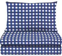 Completo letto 1 piazza e mezza quadretti blu