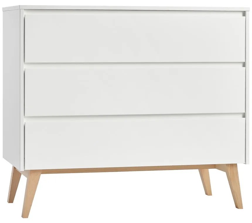 Cassettiera per bambini bianca , 100 x 92 cm Swing - Pinio