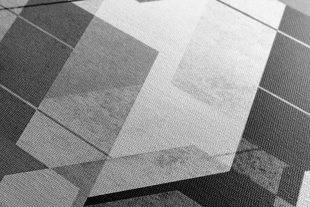 Stampa su tela – Geometria astratta in bianco e nero