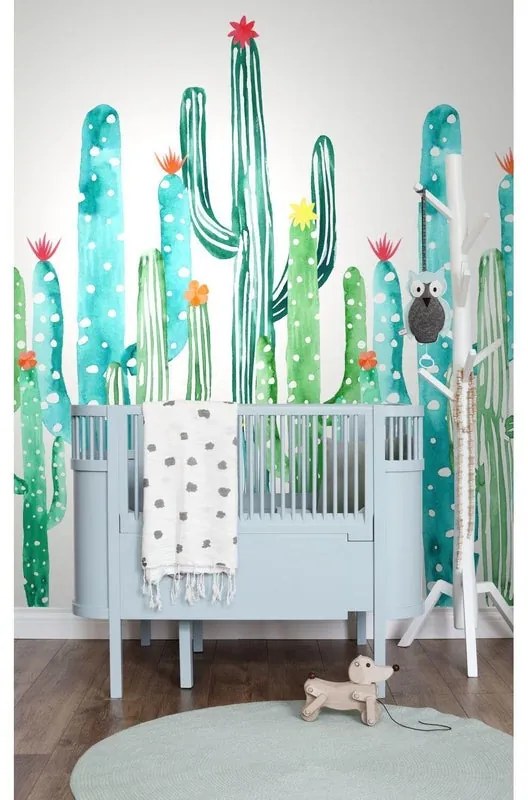 Fotomurale ESTA Cactus, Verde e blu 139X280 cm